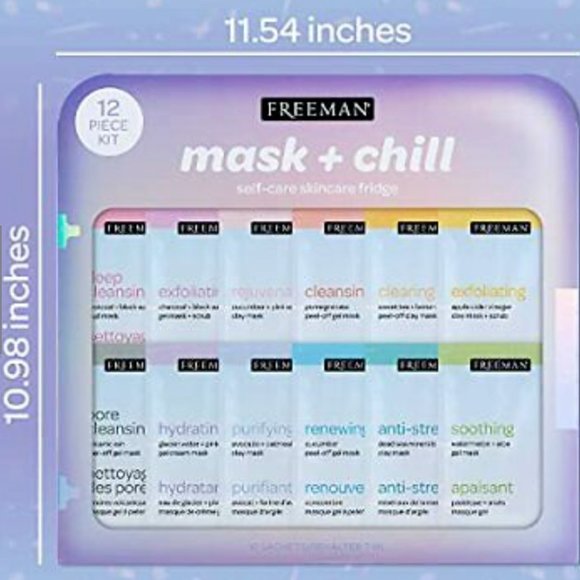 Freeman Mask + Chill Limited Edition Self Care Skincare 12 piece Facial Mask Set - Picture 3 of 5